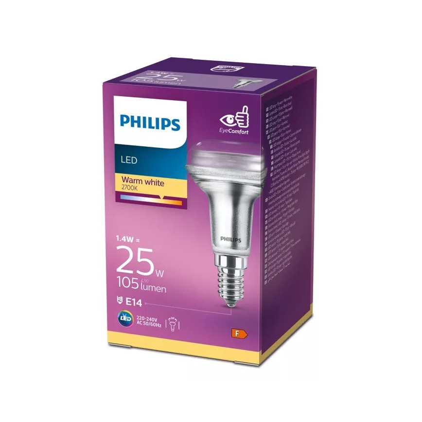 LED-reflectorlamp Philips R50 E14/1,4W/230V 2700K