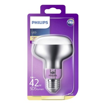 LED Reflectorlamp Philips R80 E27/5W/230V