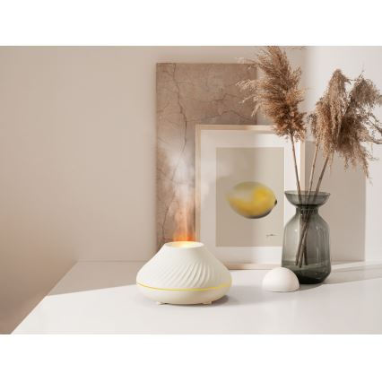 LED RGB Aroma diffuser met vlamimitatie LED/6,5W/5V 130ml wit