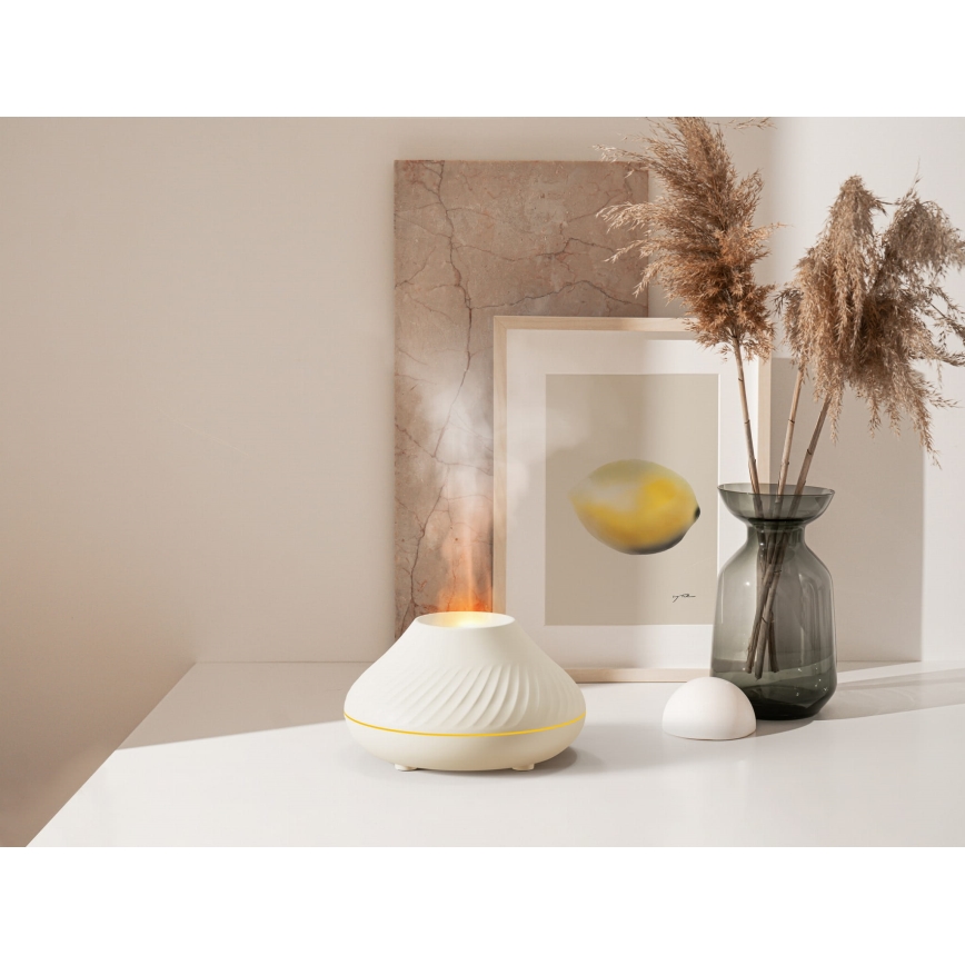 LED RGB Aroma diffuser met vlamimitatie LED/6,5W/5V 130ml wit
