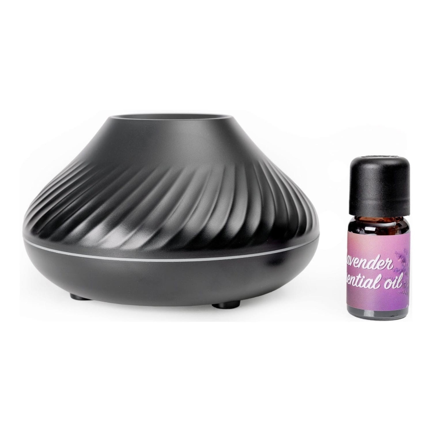 LED RGB Aroma diffuser met vlamimitatie LED/6,5W/5V 130ml zwart