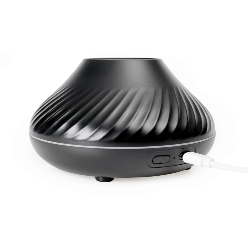 LED RGB Aroma diffuser met vlamimitatie LED/6,5W/5V 130ml zwart