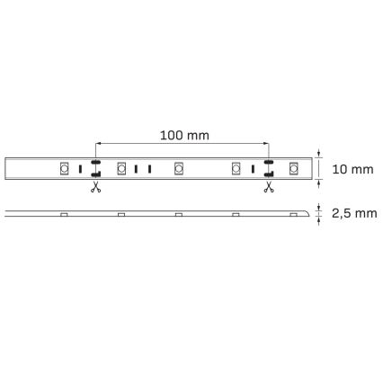 LED RGB Buitenstrip dimbaar 5m LED/14W/12V IP65