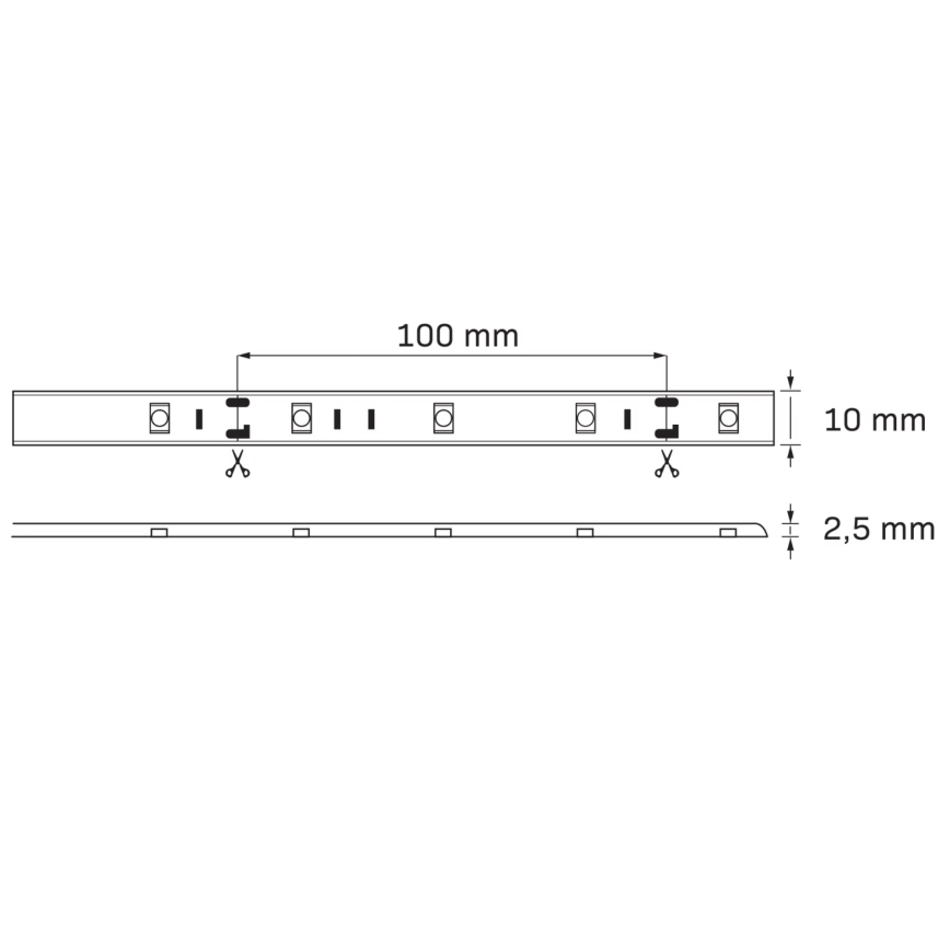 LED RGB Buitenstrip dimbaar 5m LED/14W/12V IP65