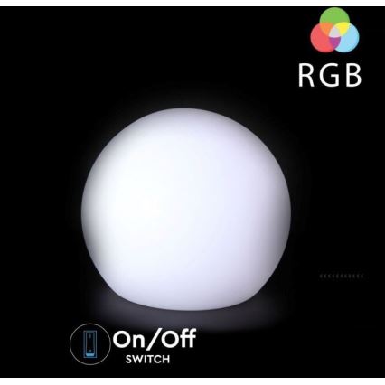 LED RGB Dimbaar buitenshuis lamp LED/1W/5V 1000 mAh 30 cm IP67 + afstandsbediening