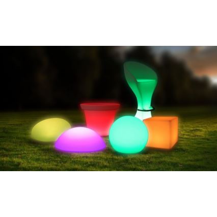 LED RGB Dimbaar buitenshuis lamp LED/1W/5V 1000 mAh 30 cm IP67 + afstandsbediening