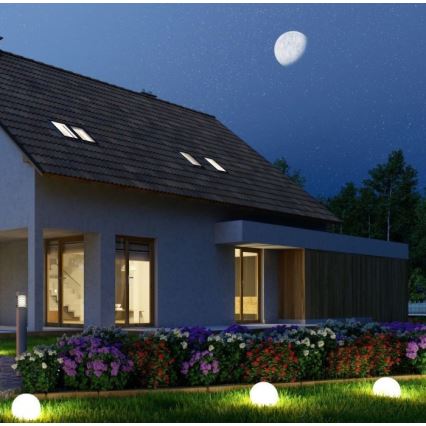 LED RGB Dimbaar buitenshuis lamp LED/1W/5V 1000 mAh 30 cm IP67 + afstandsbediening