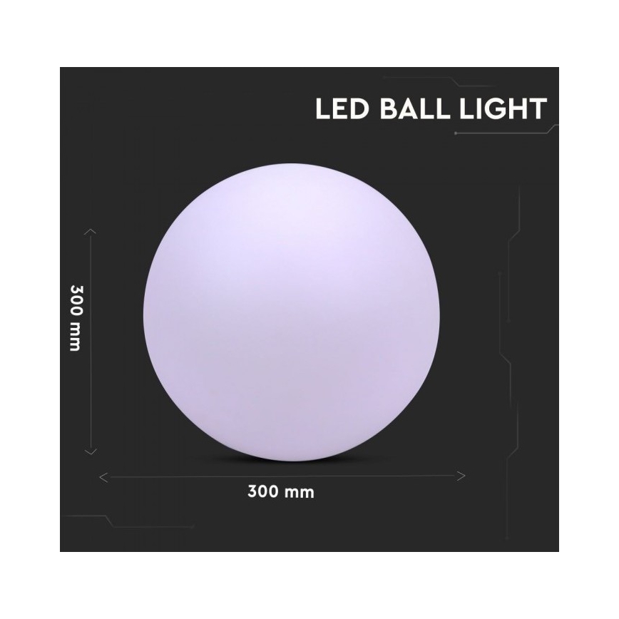 LED RGB Dimbaar buitenshuis lamp LED/1W/5V 1000 mAh 30 cm IP67 + afstandsbediening