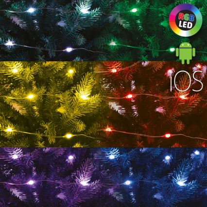 LED RGB dimbaar kerstsnoer 200xLED/29 functies 20,4m