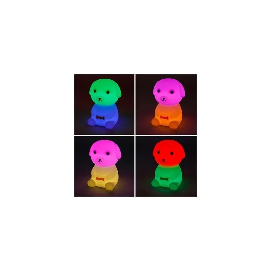 LED RGBW dimbaar, oplaadbaar kindernachtlampje LED/2,5W/5V 3000K 1200 mAh – hond