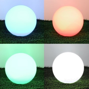 LED RGB Dimbaar zonne- lamp GARDEN BALL LED/5W/3,7V 3000K IP54 diameter 40 cm + afstandsbediening