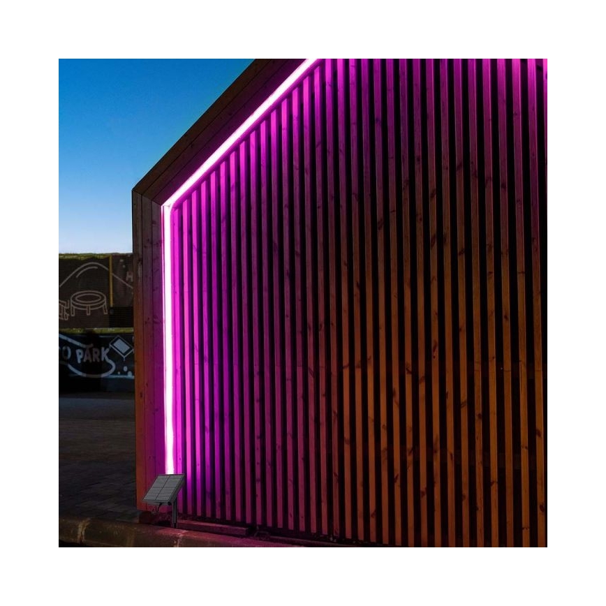LED RGB Dimbaar zonne- strip LED/1,2W/3,7V IP67 5m + afstandsbediening