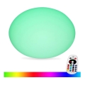 LED RGB dimbare buitenlamp LED/1W/5V 1000 mAh 20 cm IP67 + afstandsbediening