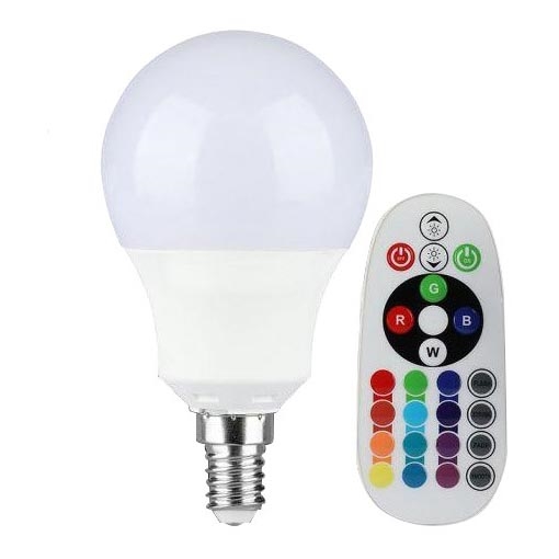 LED RGB Dimbare lamp E14 / 3,5W / 230V 4000K + RC