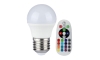 LED RGB Dimbare lamp E27 / 3,5W / 230V 4000K + afstandsbediening