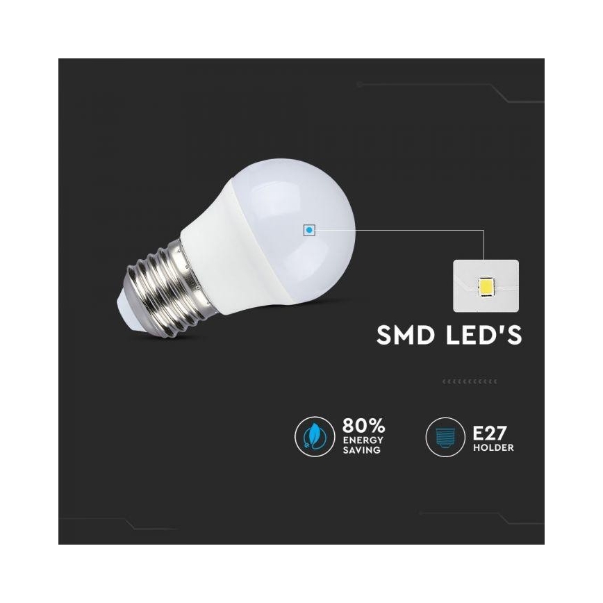 LED RGB Dimbare lamp E27 / 3,5W / 230V 6400K + afstandsbediening