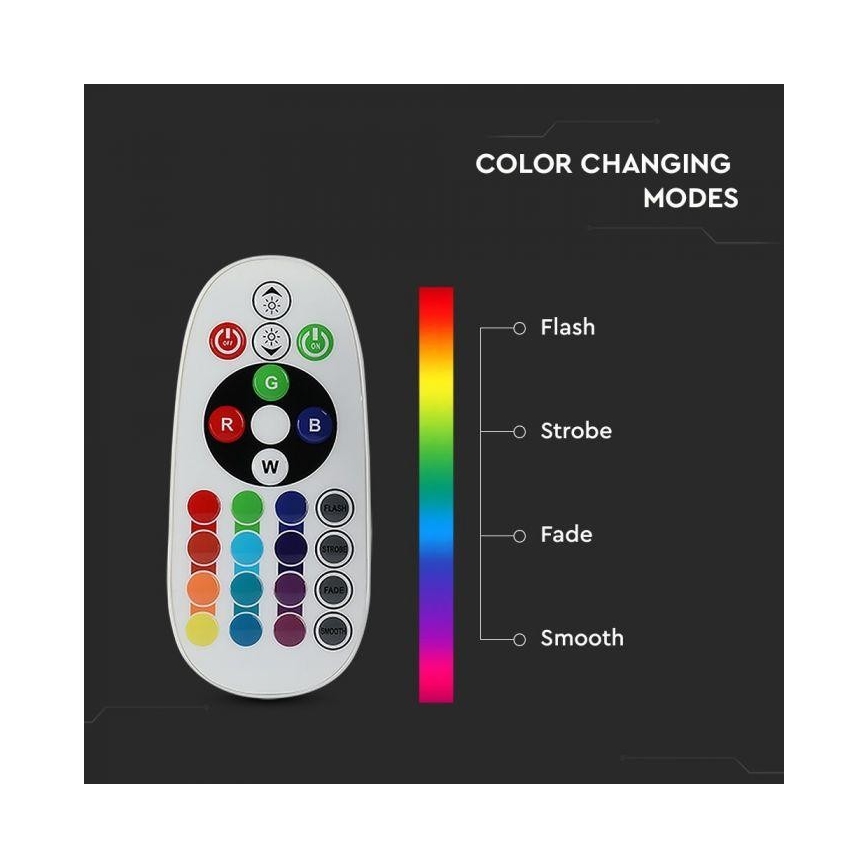 LED RGB Dimbare lamp E27 / 3,5W / 230V 6400K + afstandsbediening