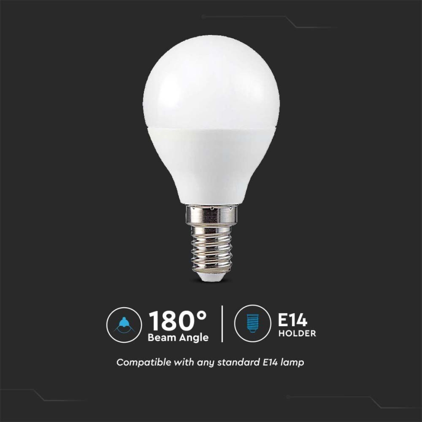 LED RGB dimbare lamp P45 E14/4,8W/230V 3000K + afstandsbediening
