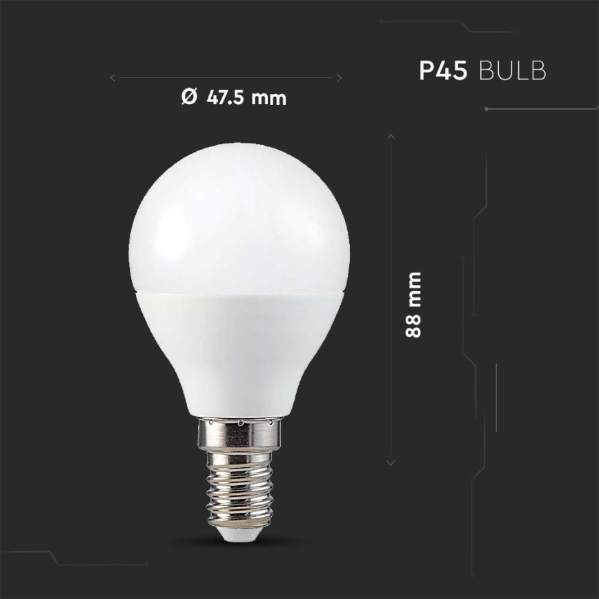 LED RGB dimbare lamp P45 E14/4,8W/230V 3000K + afstandsbediening