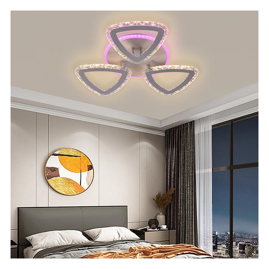 LED RGB Dimbare opbouwkroonluchter LED/45W/230V 3000-6500K + afstandsbediening