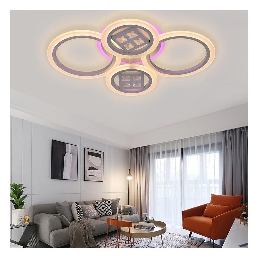 LED RGB Dimbare plafondlamp LED/50W/230V 3000-6500K + afstandsbediening