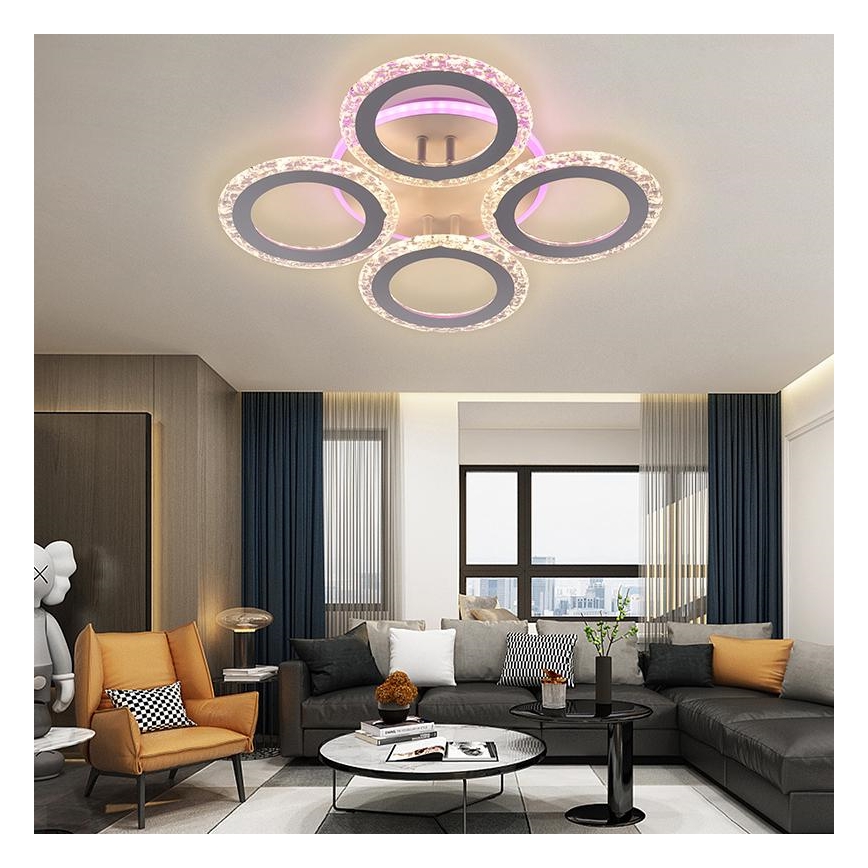 LED RGB Dimbare plafondlamp LED/55W/230V 3000-6500K + afstandsbediening