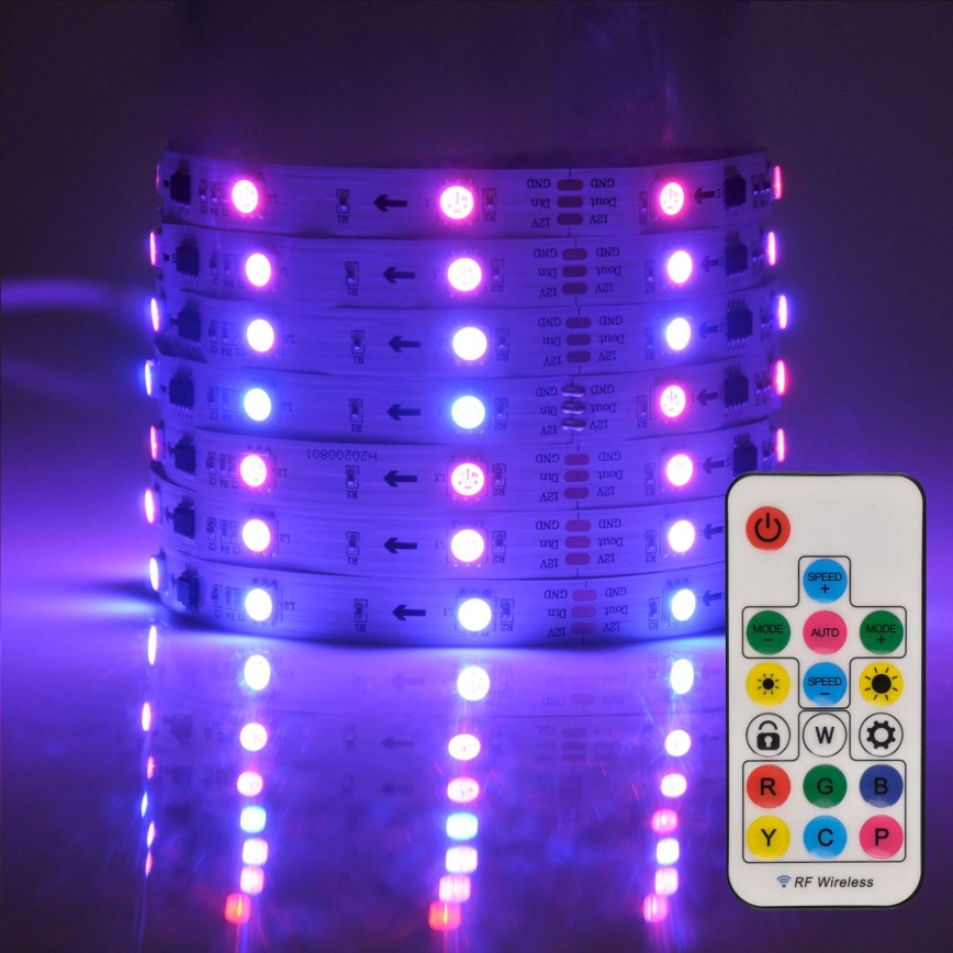 LED RGB Dimbare strip MAGIC 2 m LED / 12W / 230V + AB