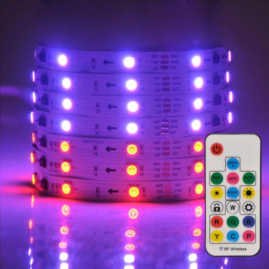 LED RGB Dimbare strip MAGIC 2 m LED / 12W / 230V + AB