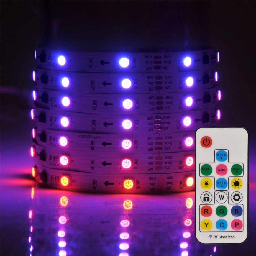 LED RGB Dimbare strip MAGIC 2 m LED / 12W / 230V + AB