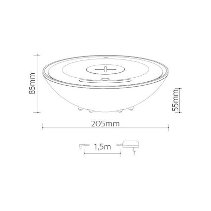 LED RGB Draadloze oplader CHARGER LED/10W/230V