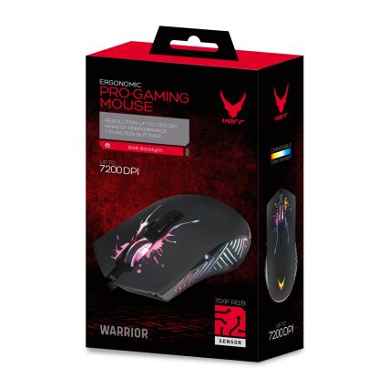 LED RGB Gaming Muis VARR 1200/2400/4800/7200 DPI