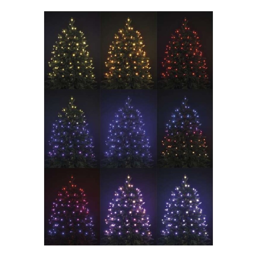 LED RGB Kerst buitenketting 160x LED / 72 standen 19m IP44 + afstandsbediening
