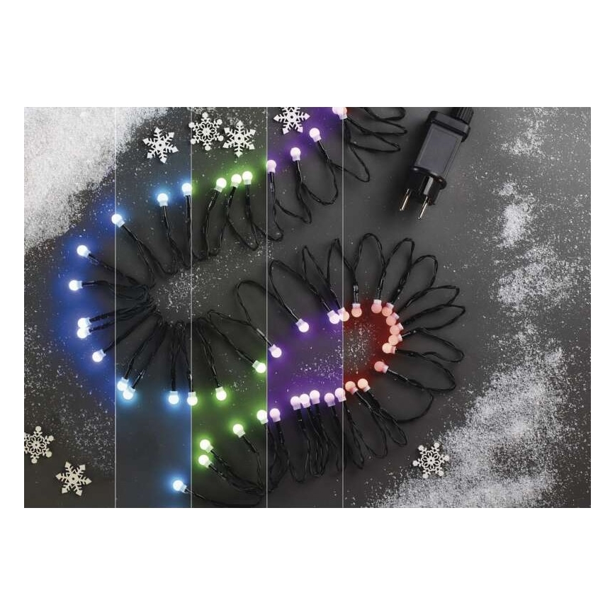 LED RGB Kerst buitenketting 96xLED/64 standen 15m IP44 + afstandsbediening