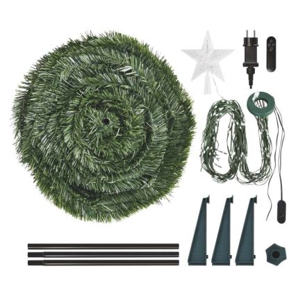 LED RGB Kerstboom met Lichtketting 304xLED/16 modi 1,8m + afstandsbediening