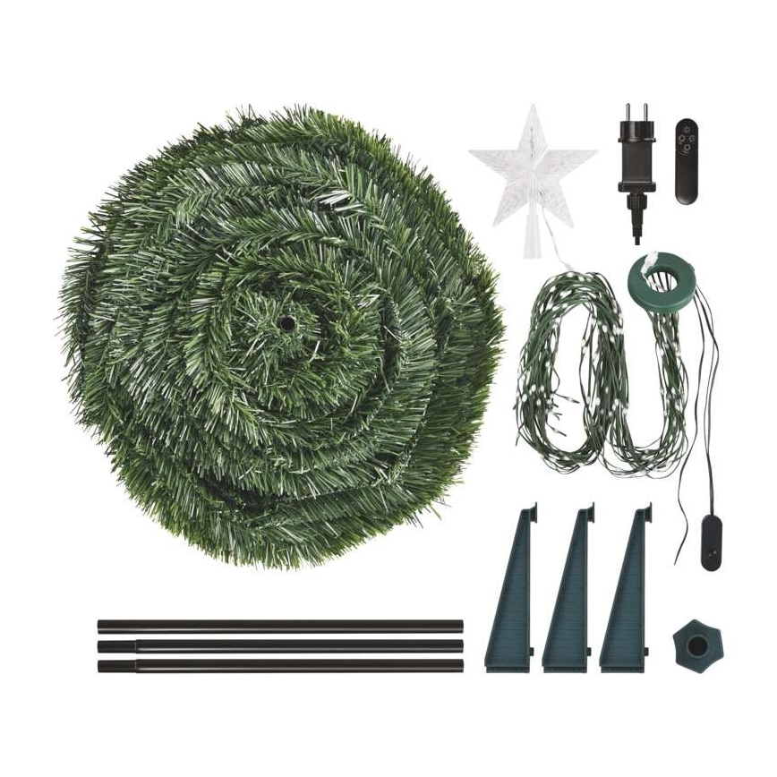 LED RGB Kerstboom met Lichtketting 304xLED/16 modi 1,8m + afstandsbediening