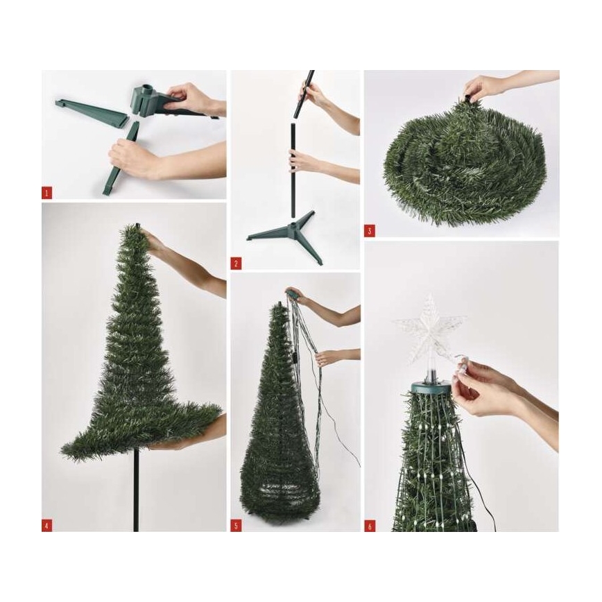 LED RGB Kerstboom met Lichtketting 304xLED/16 modi 1,8m + afstandsbediening