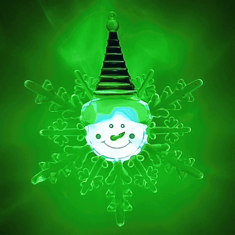 LED RGB kerstdecoratie met zuignap LED/3xLR44 sneeuwman rood/blauw/groen