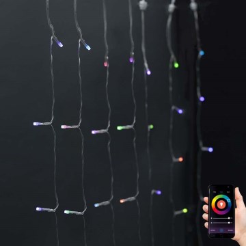 LED RGB Kerstgordijn 180xLED/7 functies 6m IP65 Wi-Fi Tuya