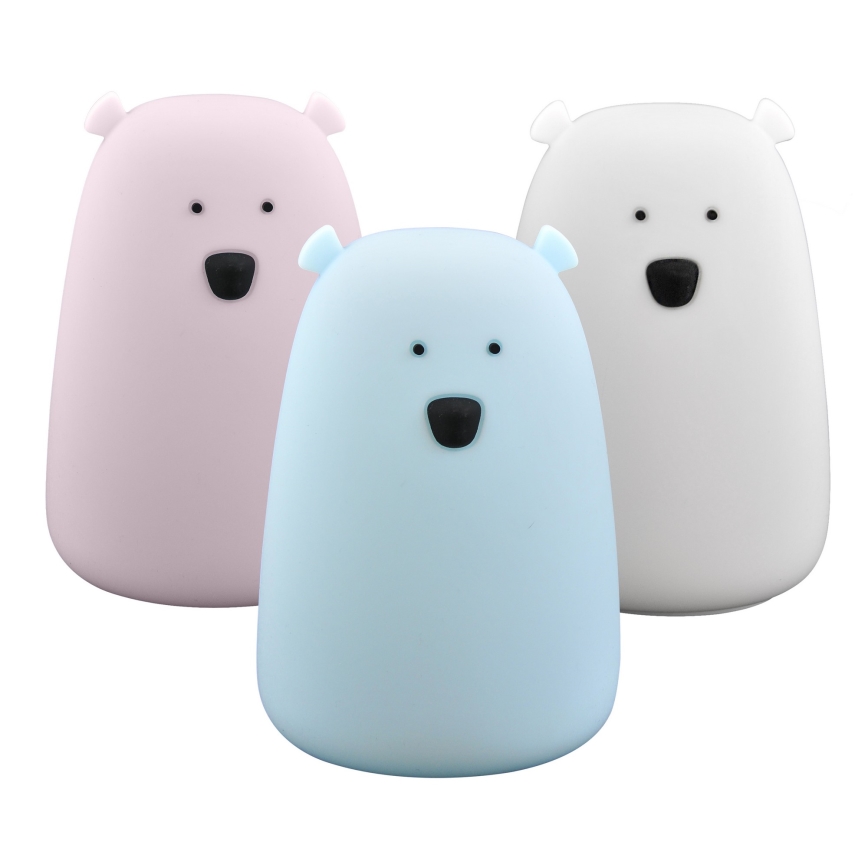 LED RGB Kinder Touchlamp BEAR LED/0,8W/5V roze + USB