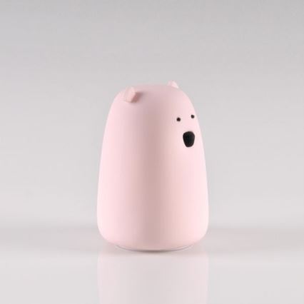 LED RGB Kinder Touchlamp BEAR LED/0,8W/5V roze + USB