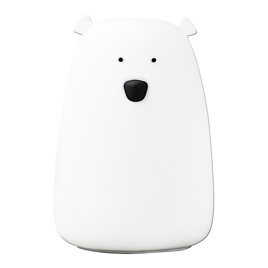 LED RGB Kinder Touchlamp BEAR LED/0,8W/5V wit + USB
