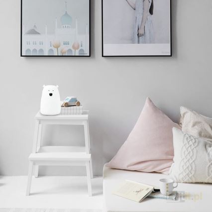 LED RGB Kinder Touchlamp BEAR LED/0,8W/5V wit + USB