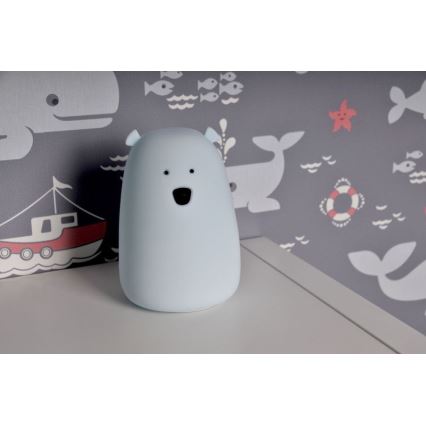 LED RGB Kinderen aanraken klein lamp BEAR LED/0,8W/5V blauw