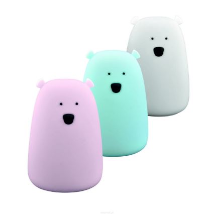 LED RGB Kinderen aanraken klein lamp BEAR LED/0,8W/5V blauw