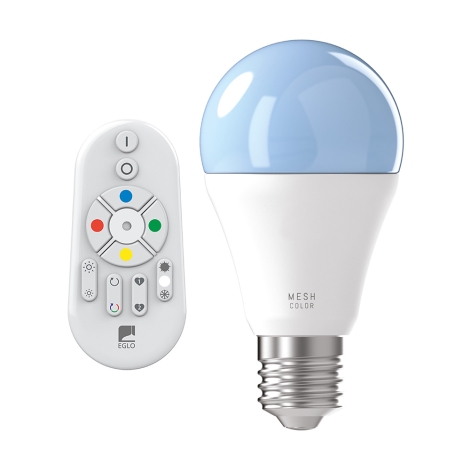 LED RGB Lamp dimbaar CONNECT E27/9W + afstandsbediening Eglo 11585 | Lampenmanie