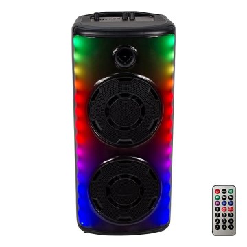 LED RGB Oplaadbare speaker met microfoon 600W/2400 mAh + afstandsbediening