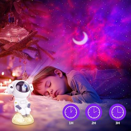 LED RGB-projector 3-in-1 LED/5W/5V 3000/4000/6000K astronaut + afstandsbediening