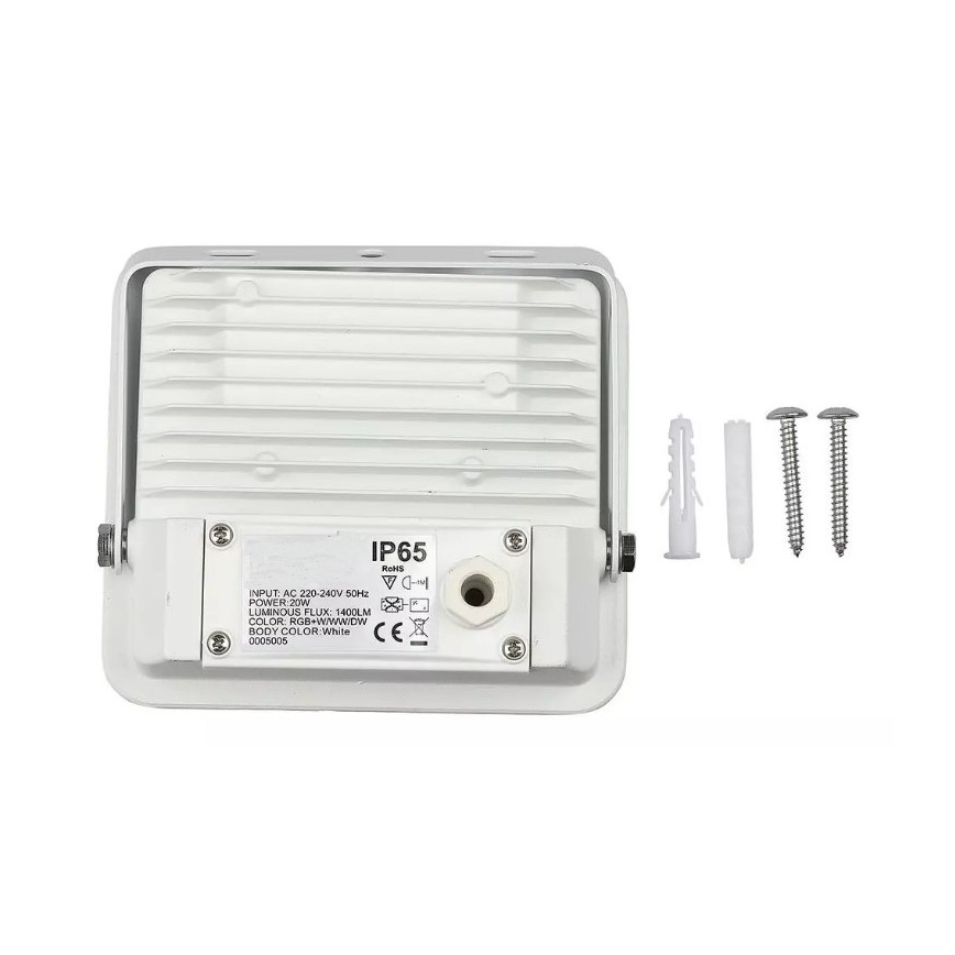 LED RGB Schijnwerper LED/20W/230V IP65 wit