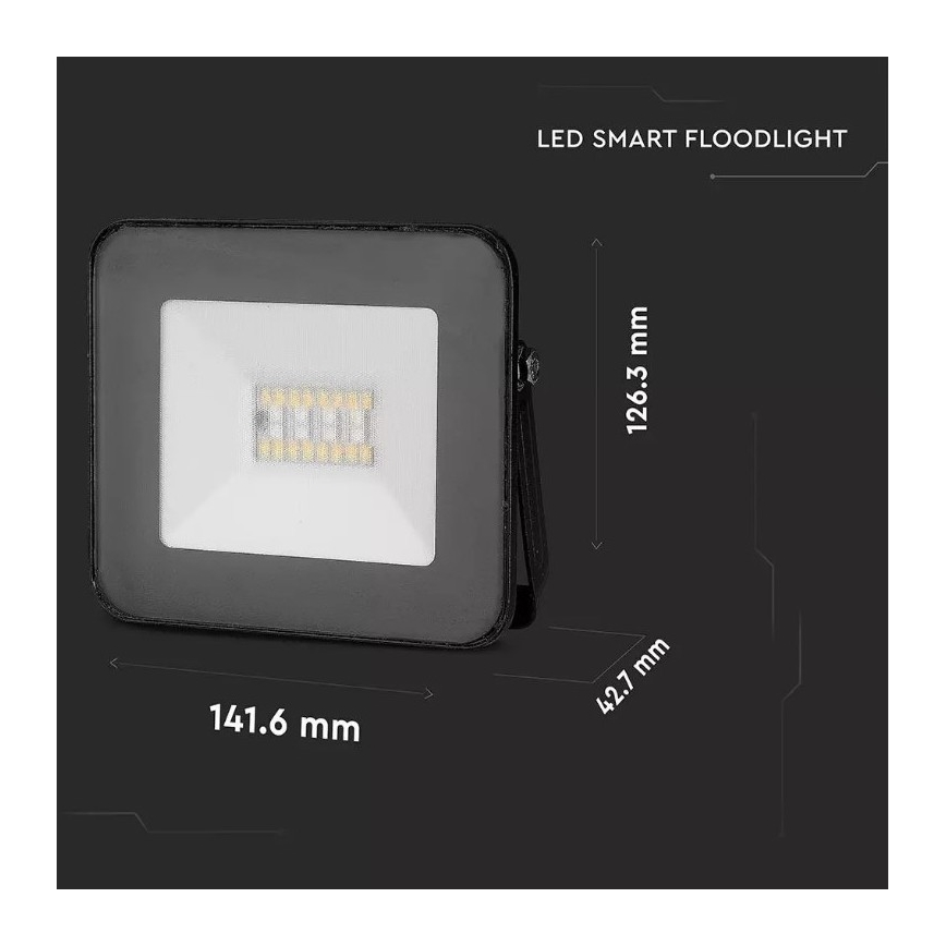 LED RGB Schijnwerper LED/20W/230V IP65 zwart