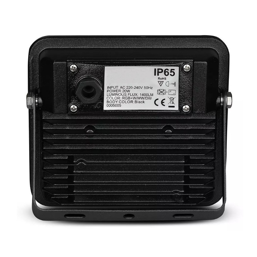 LED RGB Schijnwerper LED/20W/230V IP65 zwart